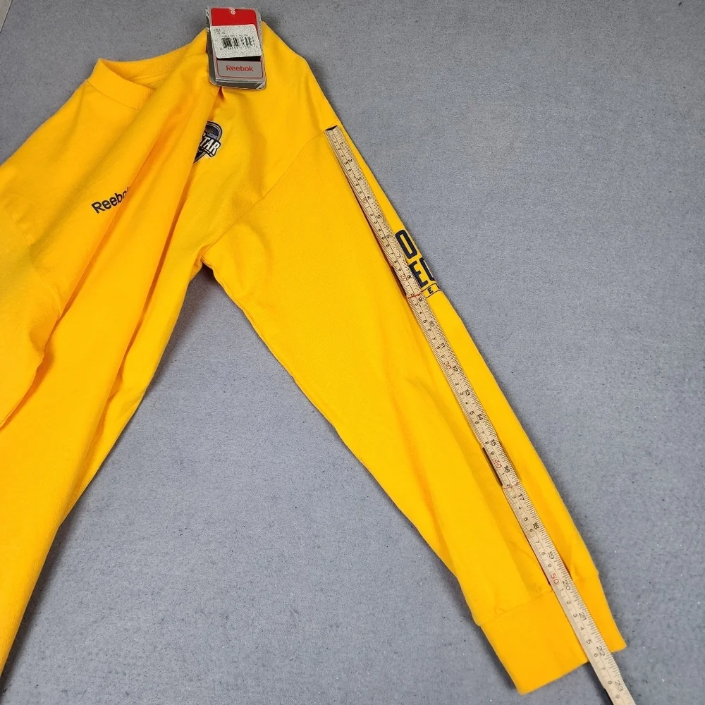 NWT 2016 NHL Reebok Bright Yellow All-Star Long Sleeve Tee Nashville Size M - Picture 10 of 11